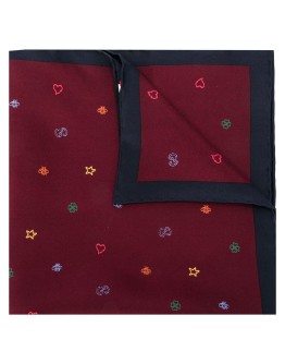 Symbols printed pocket square