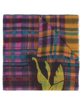 Pegaso-print knitted scarf
