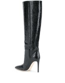 embossed leather 105mm boots