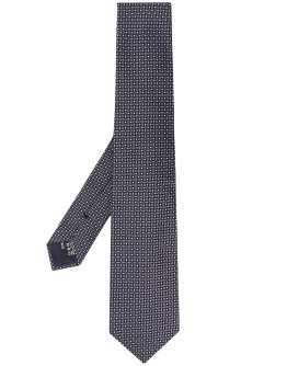 circle jacquard tie
