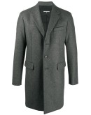 single breasted button-front coat