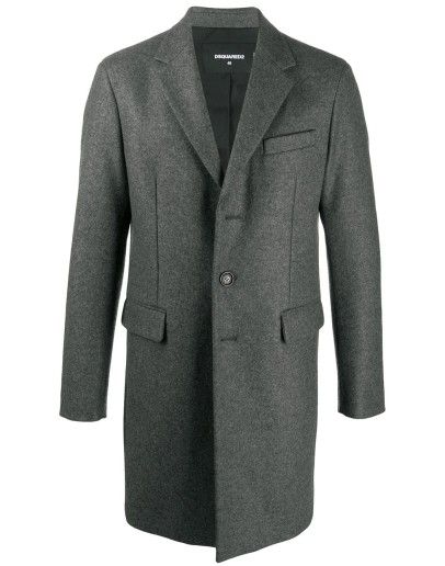 single breasted button-front coat