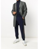 single breasted button-front coat