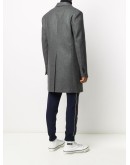 single breasted button-front coat