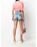 Gucci cherry washed denim shorts