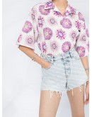Bite high-waisted denim shorts