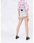 Bite high-waisted denim shorts