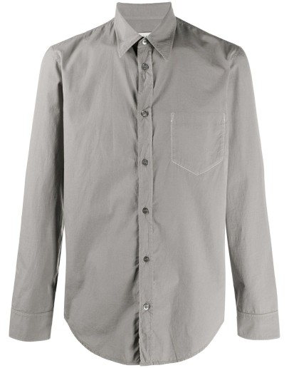 stitch-effect chest pocket shirt