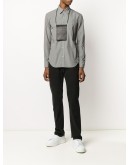 stitch-effect chest pocket shirt