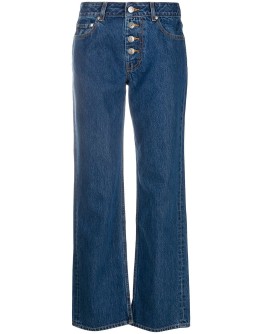 mid-rise straight jeans