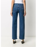 mid-rise straight jeans