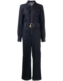 Workwear belted jumpsuit
