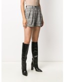 cuffed checkered shorts