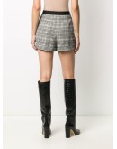 cuffed checkered shorts