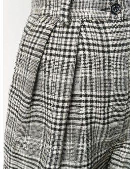 cuffed checkered shorts