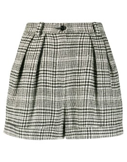 cuffed checkered shorts