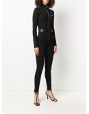 skinny fit zip-up playsuit