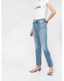 faded-effect slim-fit jeans