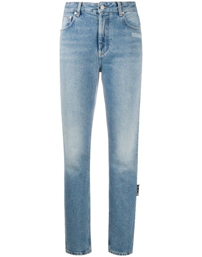 faded-effect slim-fit jeans