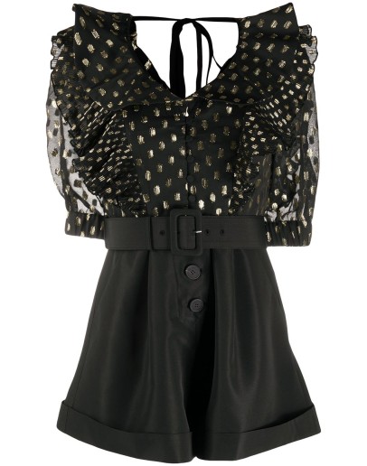 fil-coupé polka dot playsuit