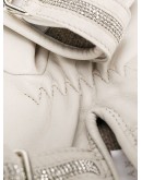 buckled bead embellished gloves