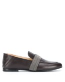 bead embellished slip-on loafers