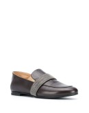 bead embellished slip-on loafers