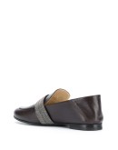 bead embellished slip-on loafers