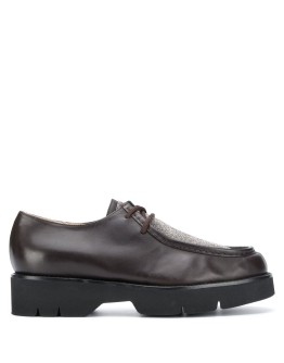 bead embellished chunky sole loafers