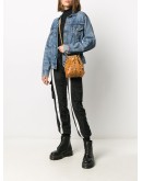 monogram print bucket bag