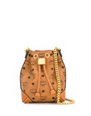 monogram print bucket bag