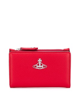 logo plaque pebbled effect wallet