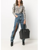 logo plaque zipped tote bag 