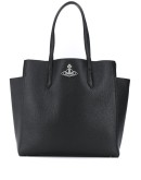 logo plaque zipped tote bag 
