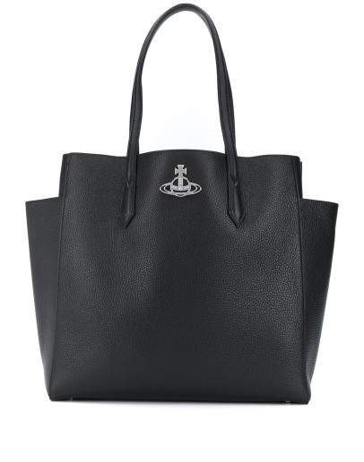 logo plaque zipped tote bag 