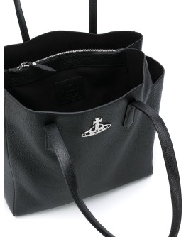 logo plaque zipped tote bag 