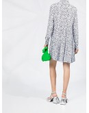 floral print pleated shirt dress