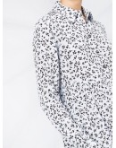 floral print pleated shirt dress