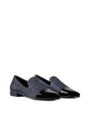 glitter panelled loafers 