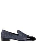 glitter panelled loafers 