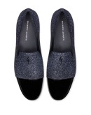 glitter panelled loafers 