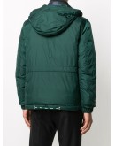 flap pockets zipped hooded jacket