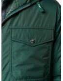 flap pockets zipped hooded jacket