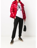 quilted hooded zipped jacket