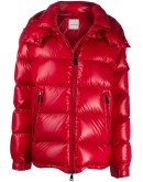 quilted hooded zipped jacket