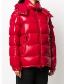 quilted hooded zipped jacket