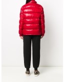 quilted hooded zipped jacket