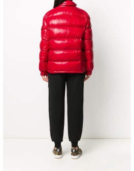 quilted hooded zipped jacket