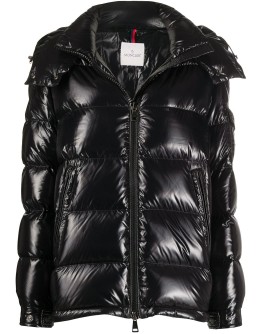 quilted zipped puffer jacket