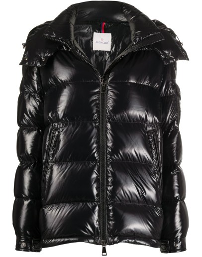 quilted zipped puffer jacket